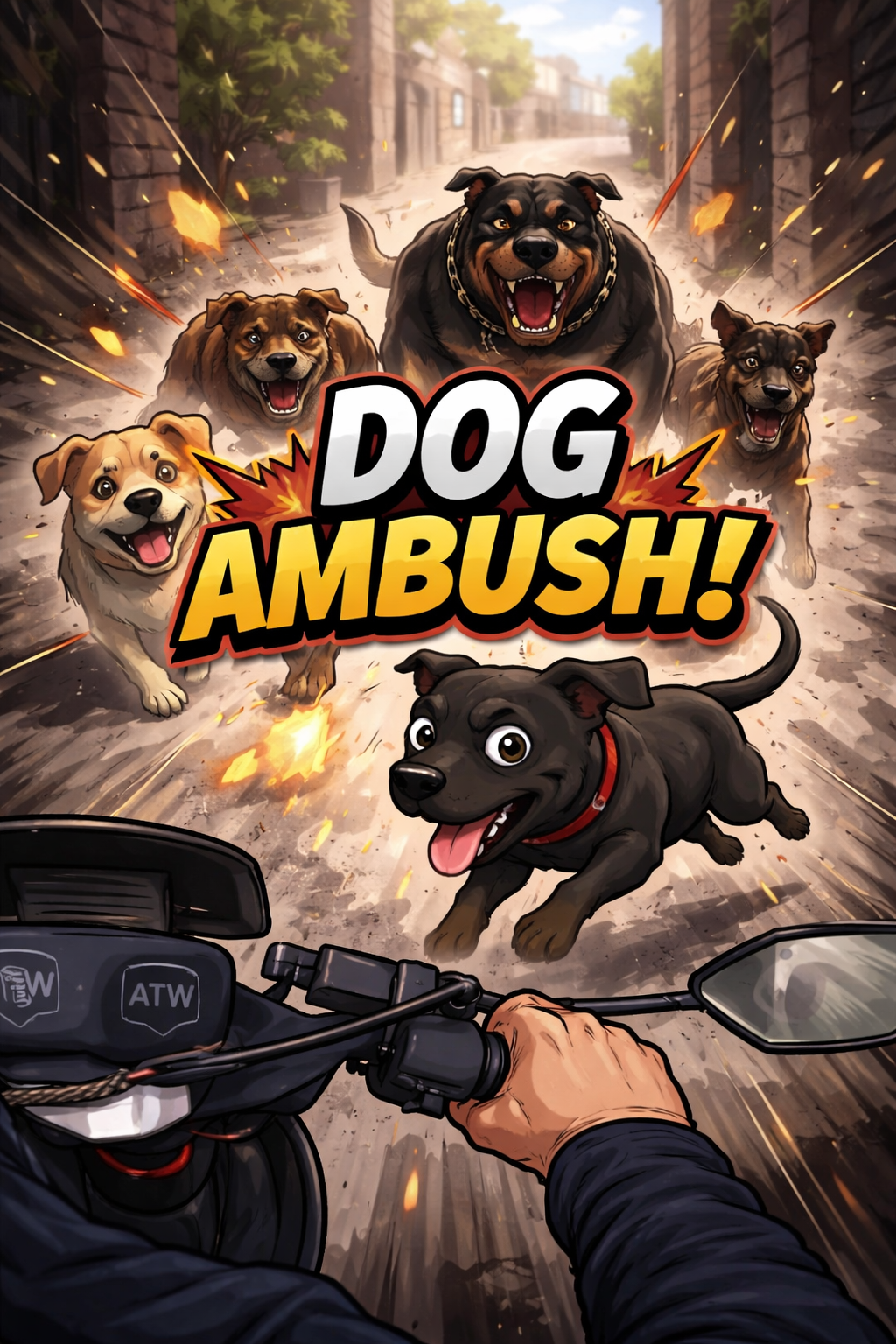 Atawu Dog motorcycle art